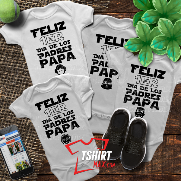 Feliz Día De Los Padres Papá (Leia, Darth Vader, Trooper, Robot)